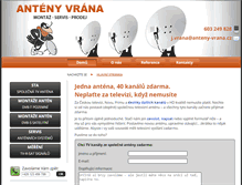 Tablet Screenshot of anteny-vrana.cz